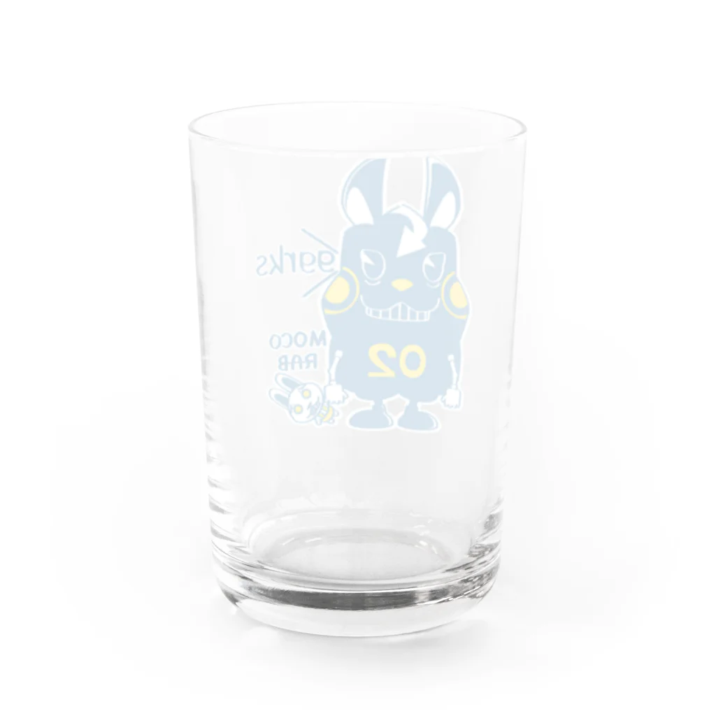 イラスト MONYAAT のCT124 モコモコラビット２号*ggrks Water Glass :back