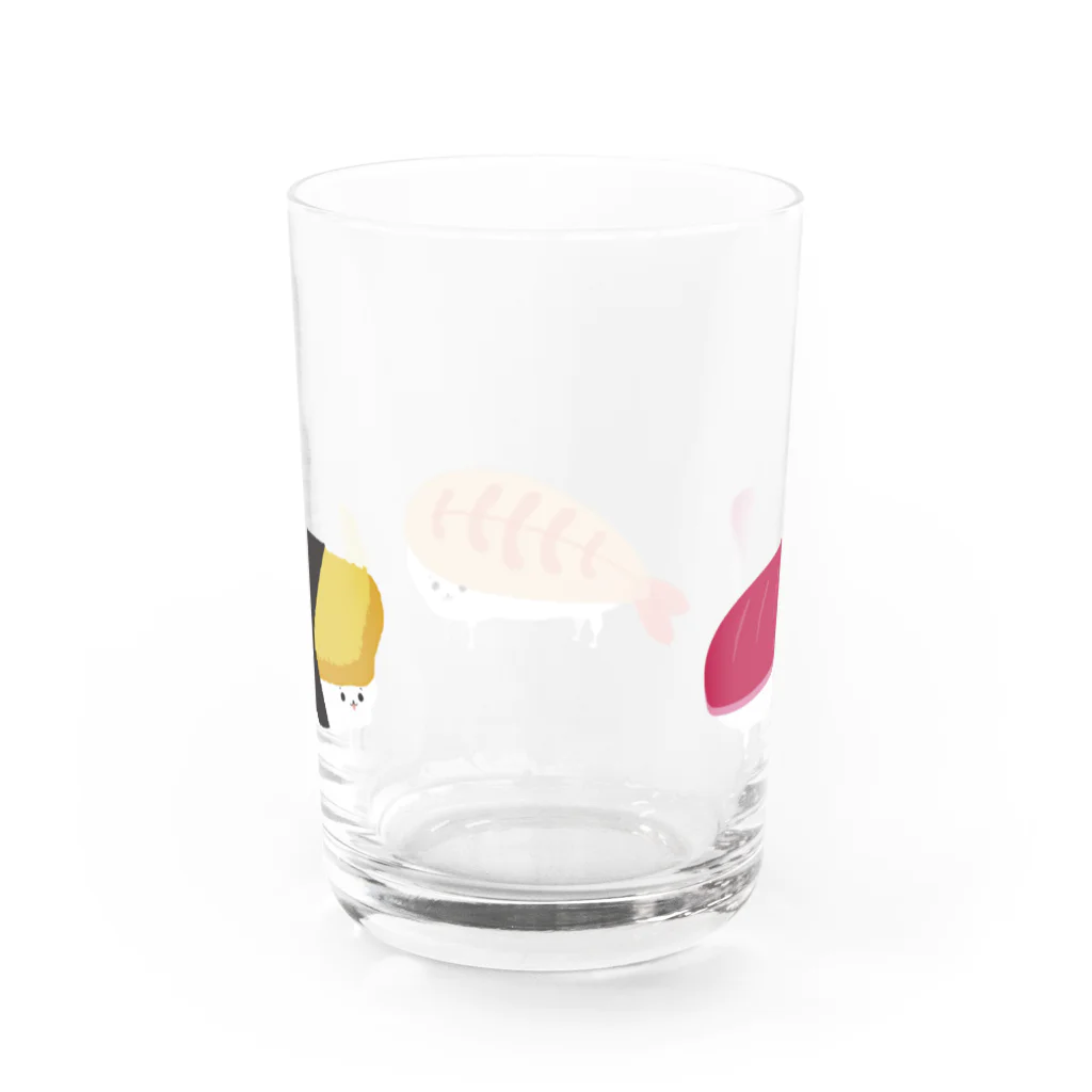 yukia11_designの寿司プードル三貫 Water Glass :back