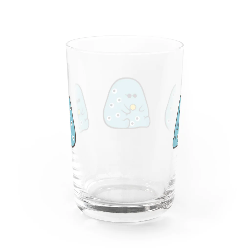 藤原秀郷と百目鬼グッズのどうめきトリオ Water Glass :back