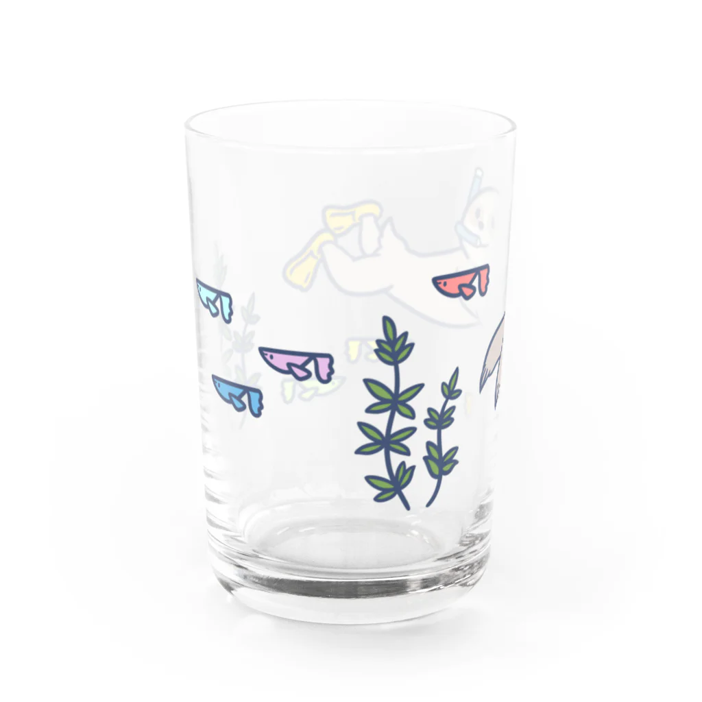 コトブキ商店のナマケモノスイミング Water Glass :back