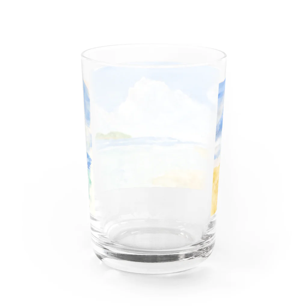 Fude Houseの海と砂浜 Water Glass :back