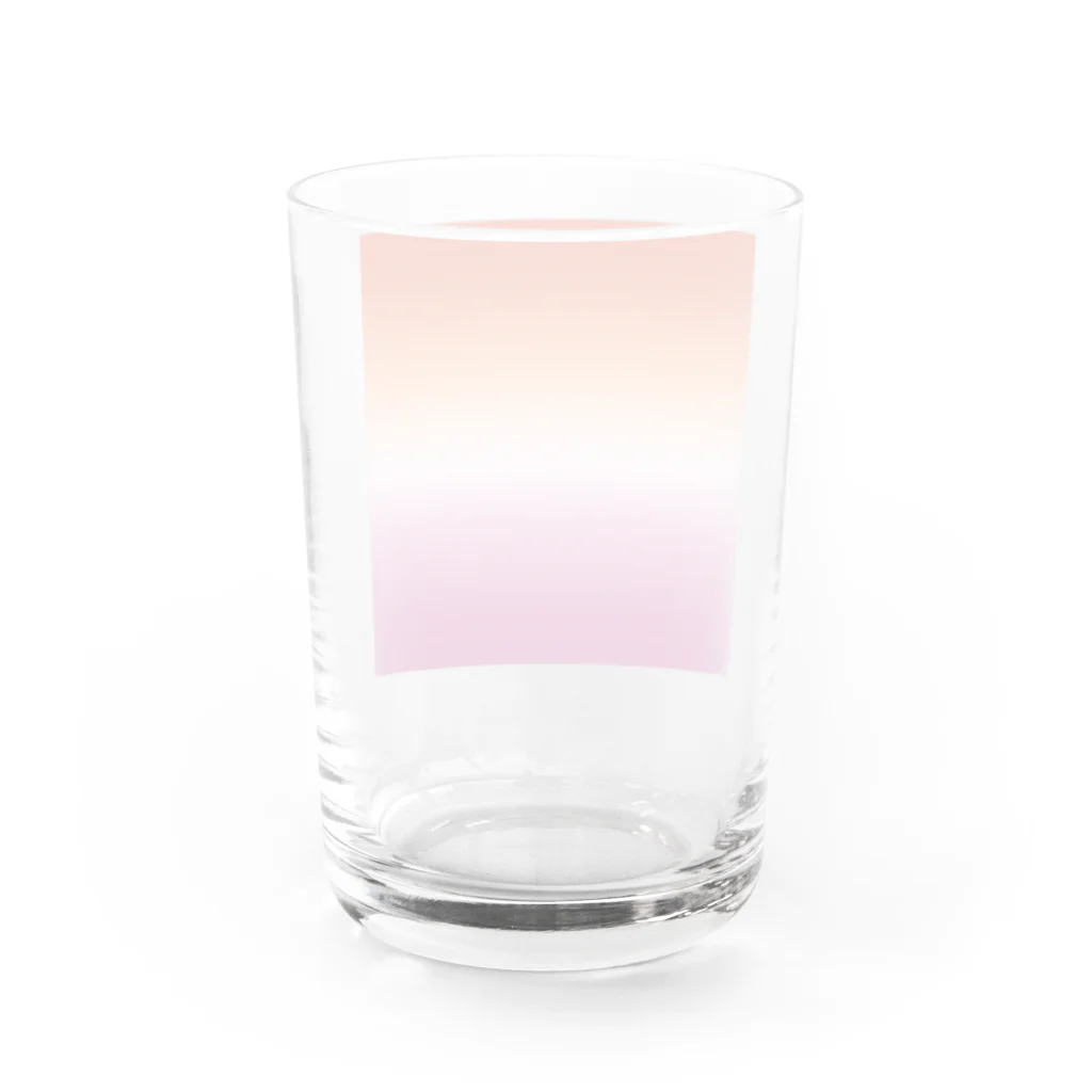 ぽぬぞぬのグラデーション　プライドフラッグ　レズビアン Water Glass :back