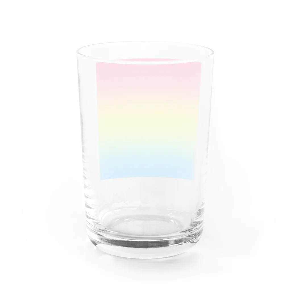 ぽぬぞぬのグラデーション　プライドフラッグ　パンセクシュアル Water Glass :back