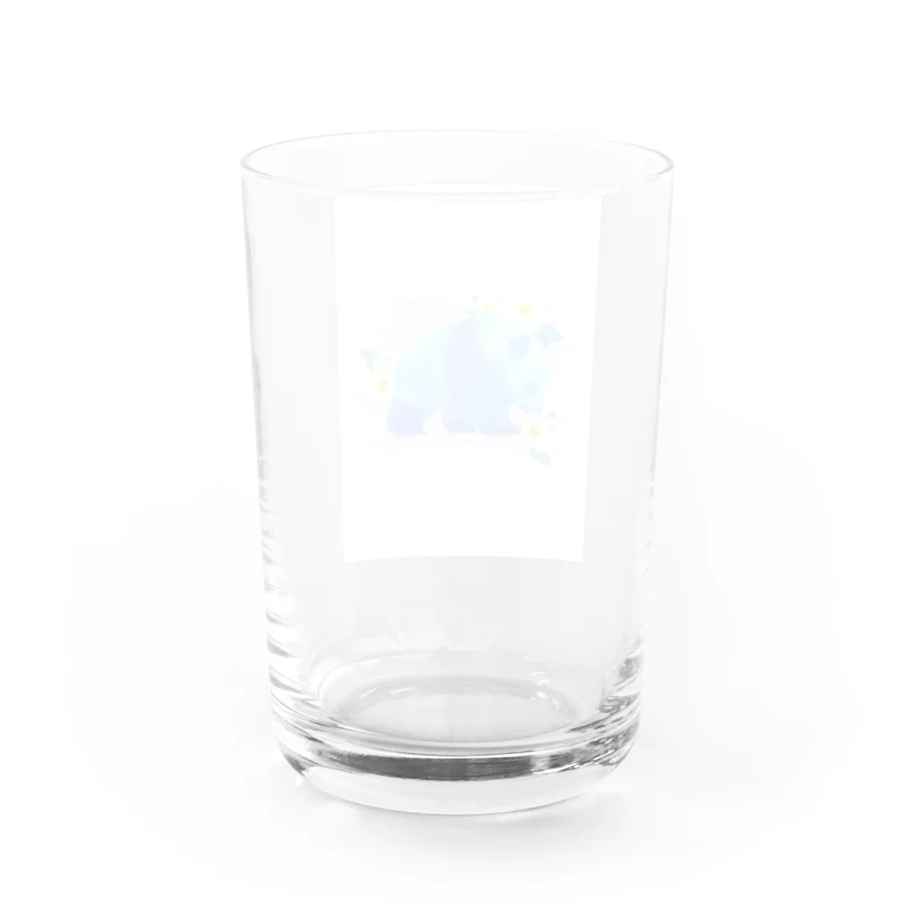 non__07nのお花とパンダ Water Glass :back