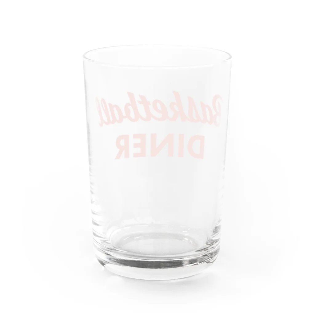 Basketball DinerのBasketball Diner ロゴタイプ赤 Water Glass :back