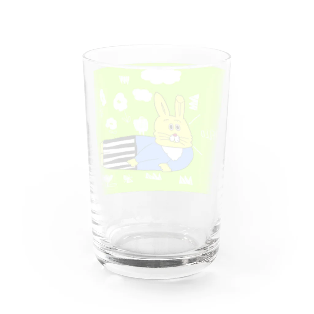 SELECTSHOP MTIのしましまパンツのうさぎ Water Glass :back