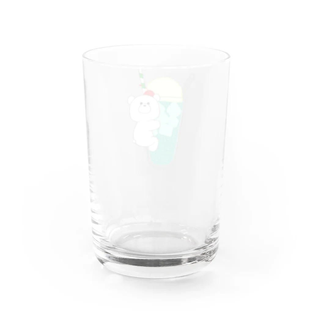 ぱんださんのメロンソーダくん Water Glass :back