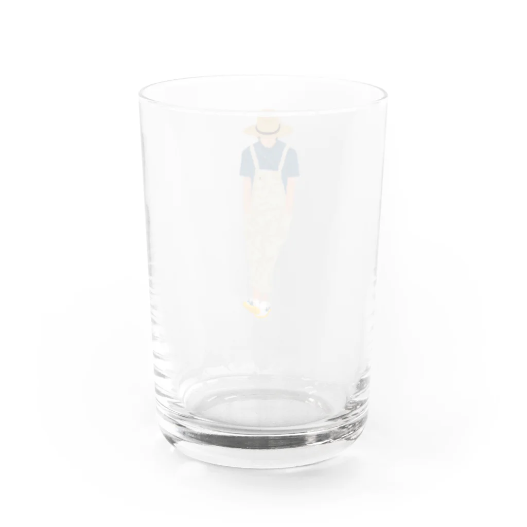 キッズモード某の麦わらの青年 Water Glass :back