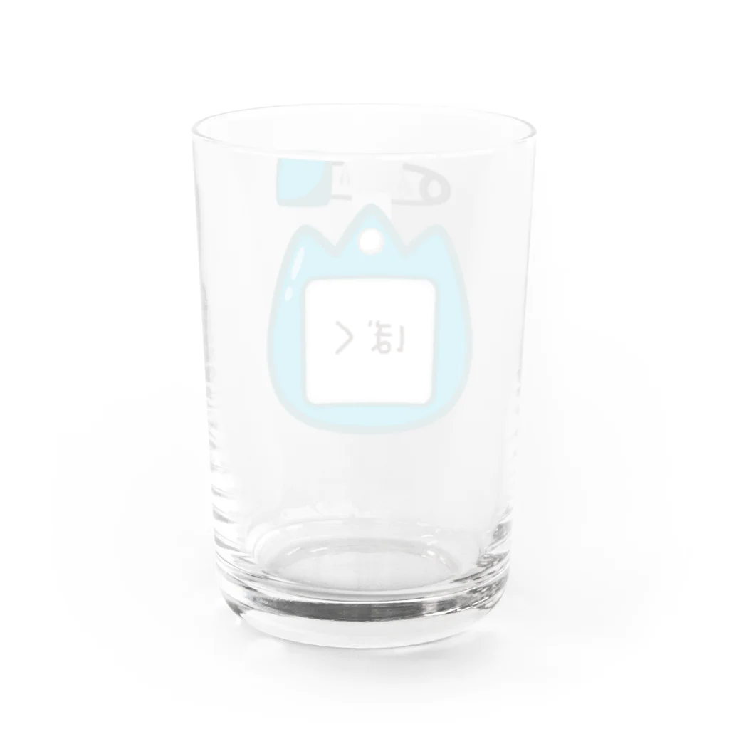 イラスト MONYAAT のCT129 幼稚園バッチ・名札D*ぼく Water Glass :back