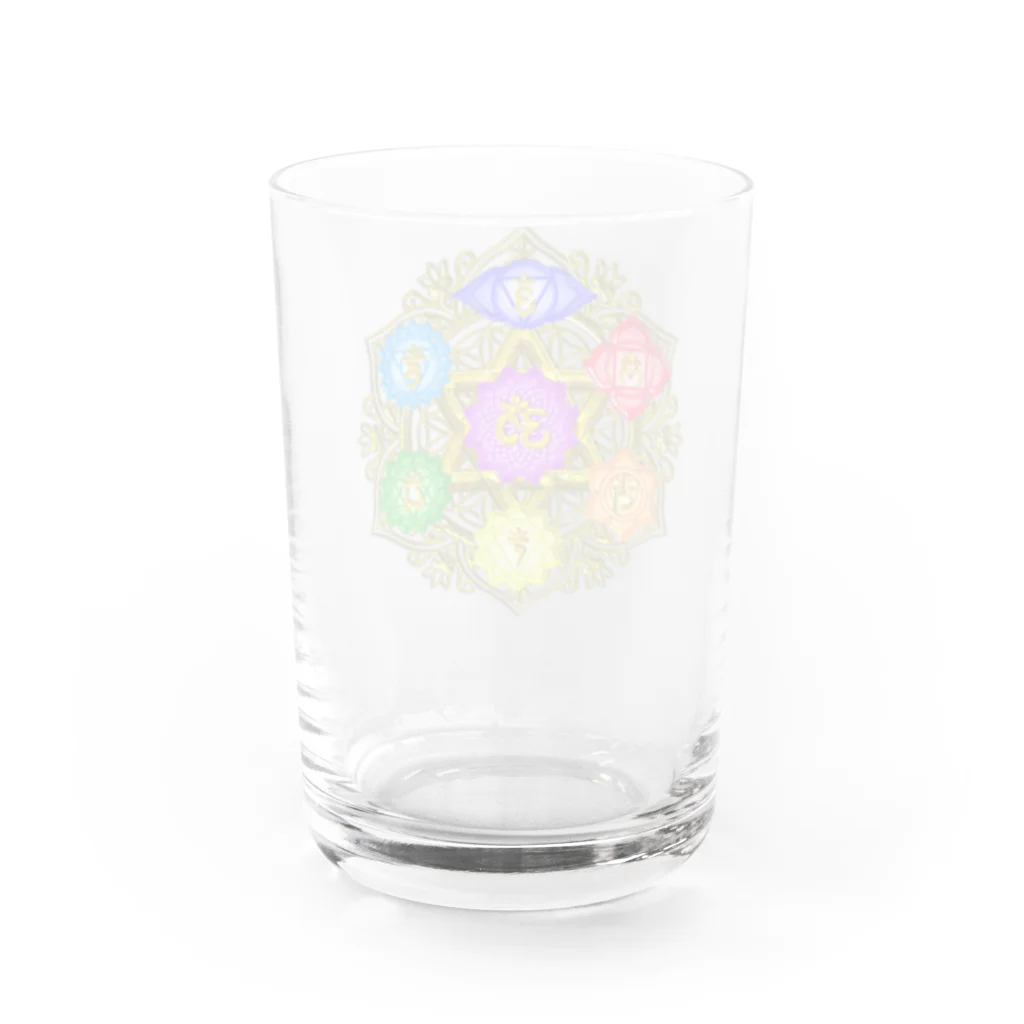 今と宇宙を結ぶアート＊fujimi＊の宇宙曼荼羅チャクラヒーリング Water Glass :back