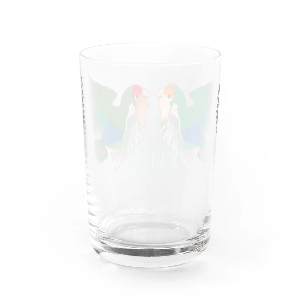 青いことり工房@徐行運転のコザクラビューティー Water Glass :back