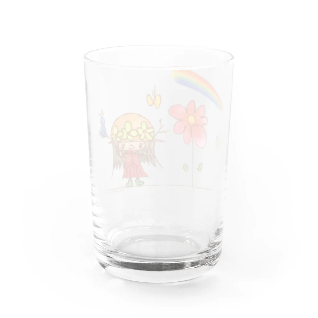 万枚ちゃんのメルヘンちゃん Water Glass :back