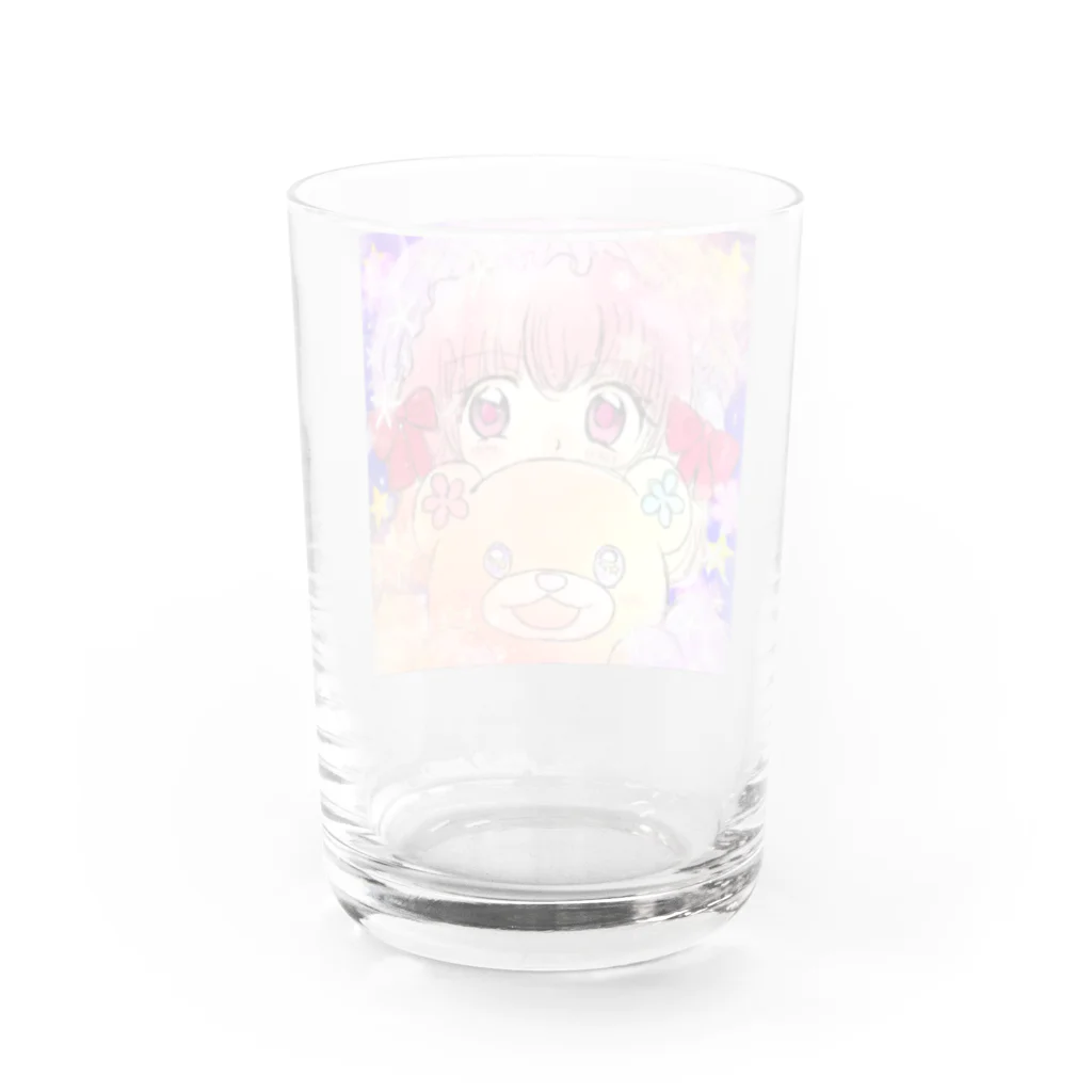 KANARIAのはなくまちゃんと夢見る女の子 Water Glass :back