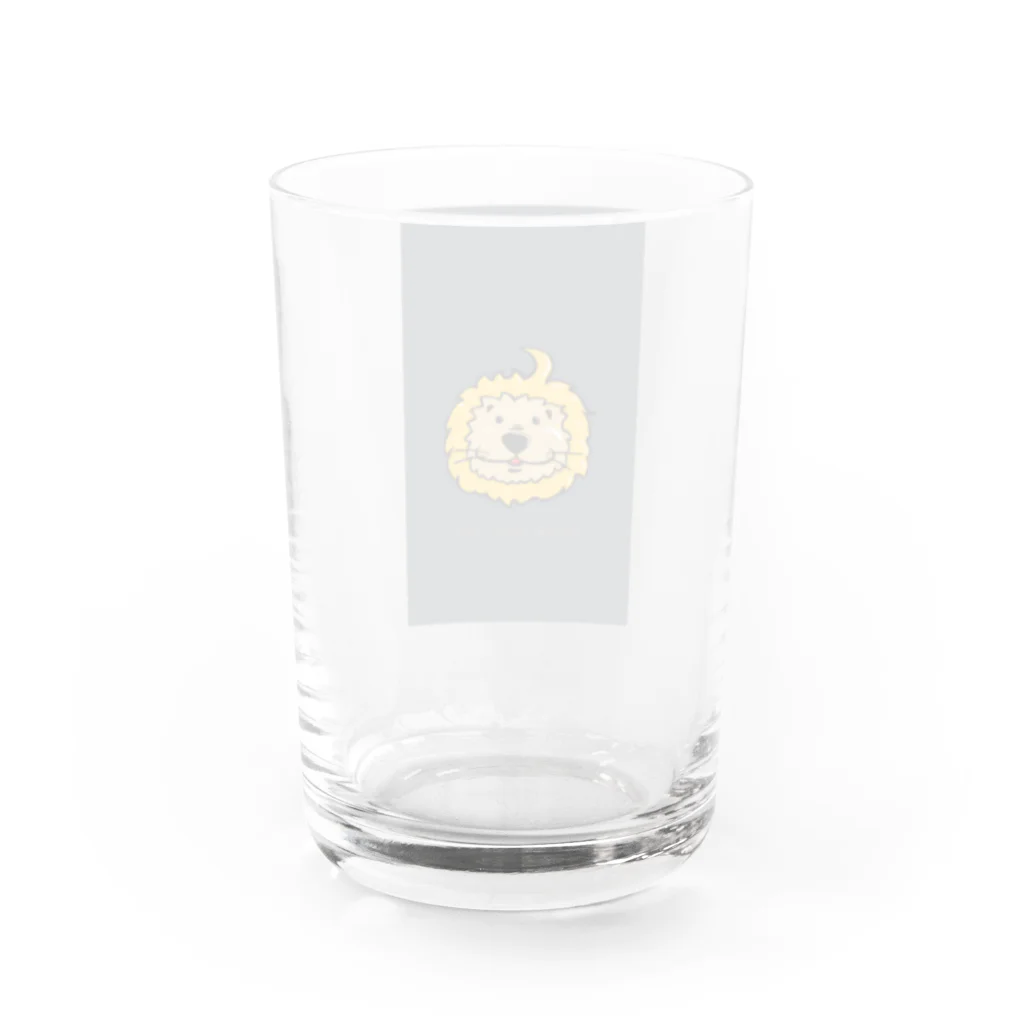 ナグラクラブ デザインの寝ぐせ　ぱぱ　らいおん　sma Water Glass :back