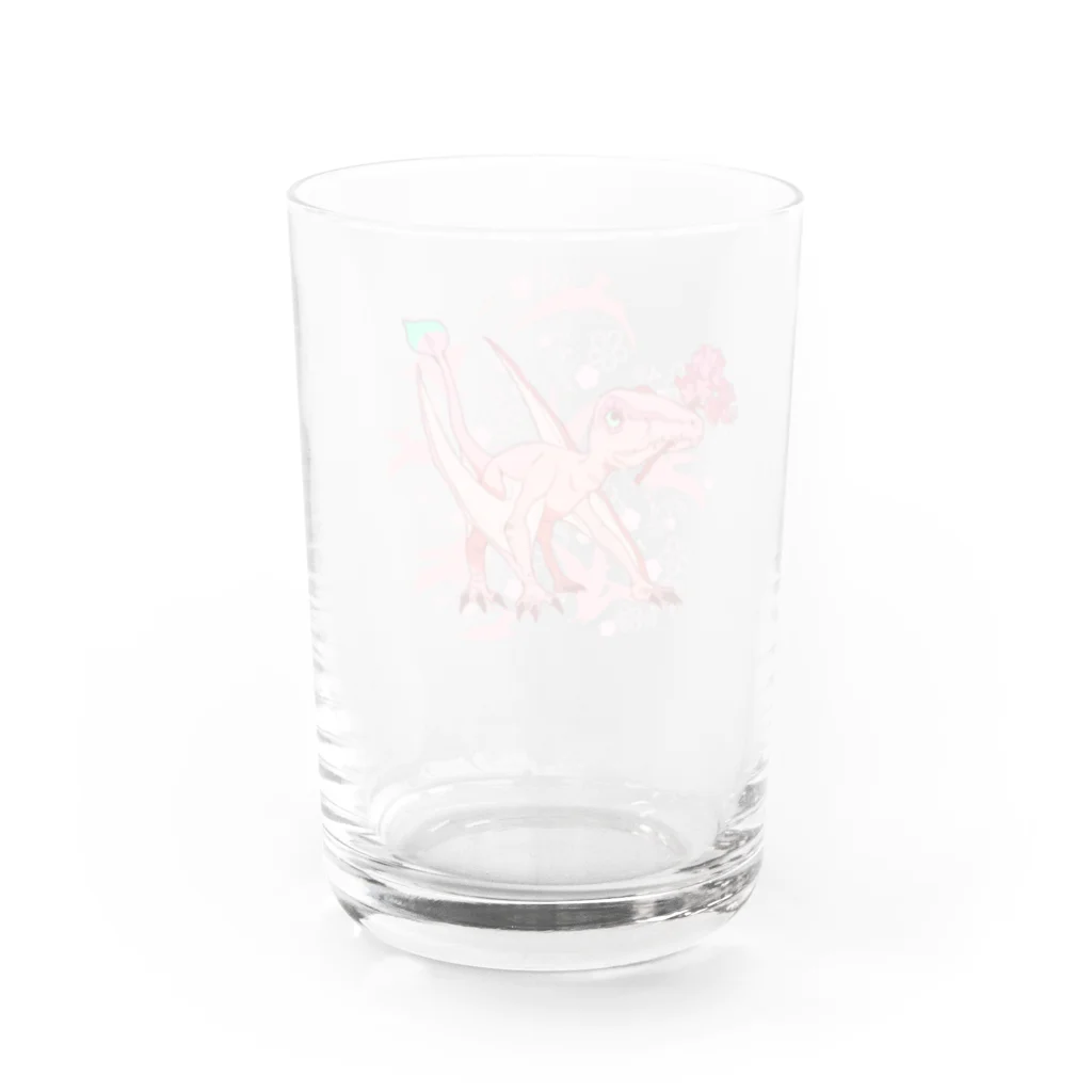 ドロマエオの桜もち Water Glass :back