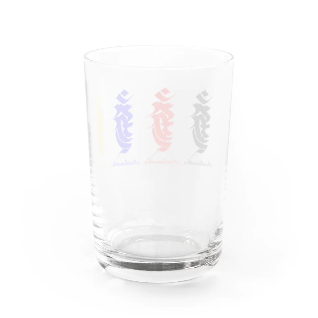 LotusFlowerの五色不動明王様 Water Glass :back