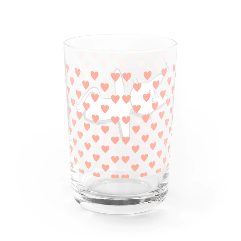 pino子 shopの好きすぎて虚無うさぎ Water Glass :back