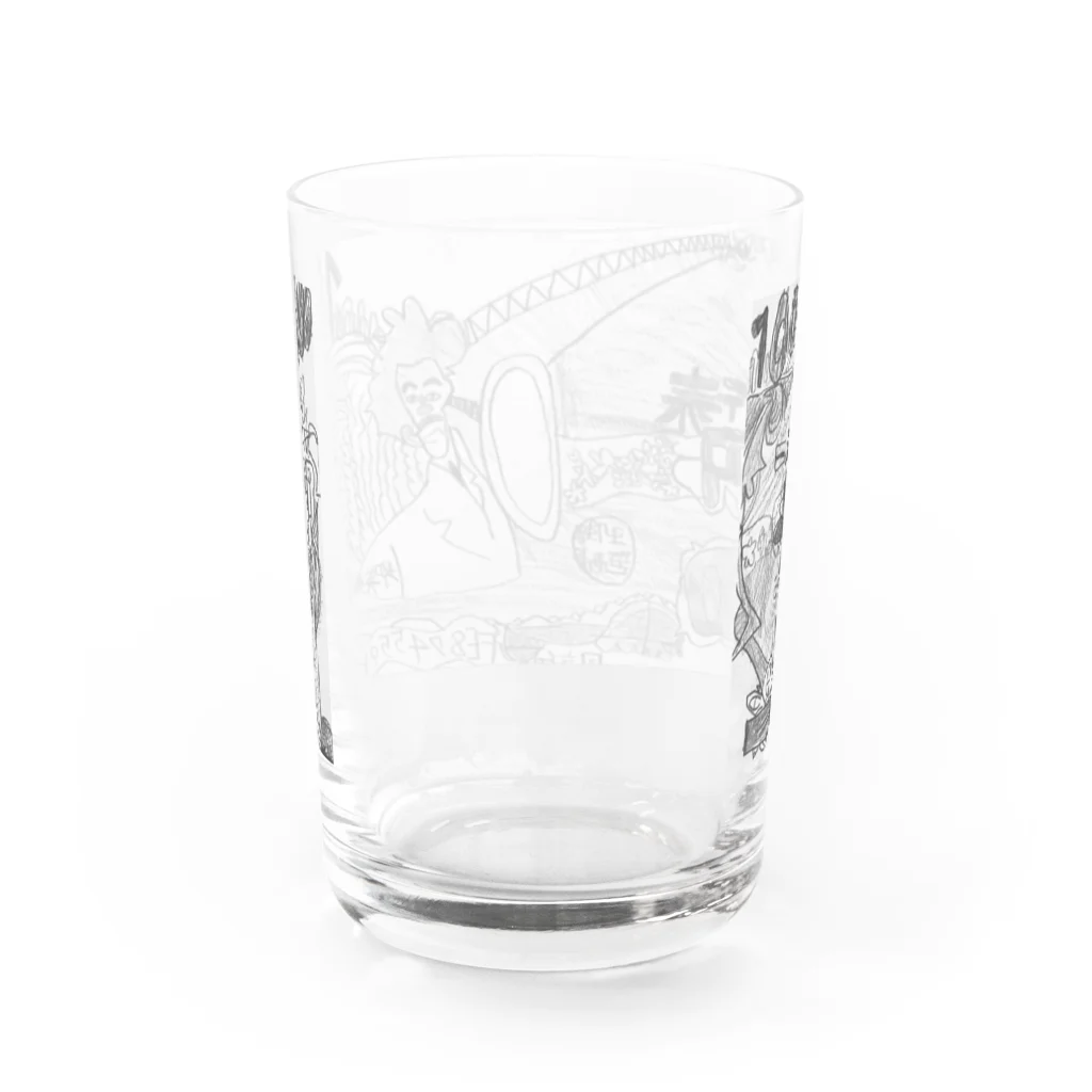 うなぎ屋の千円札　野口英世 Water Glass :back