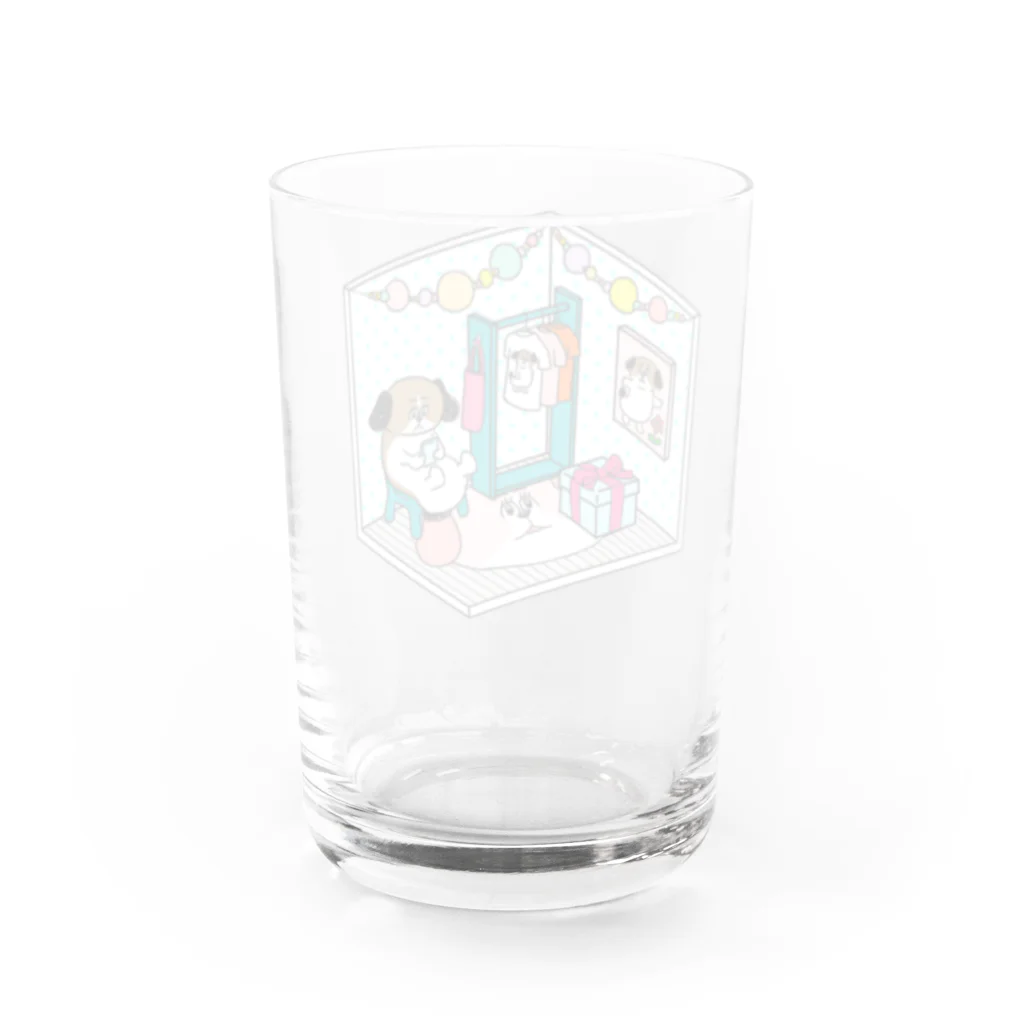 マツバラのもじゃまるくつろぎ Water Glass :back