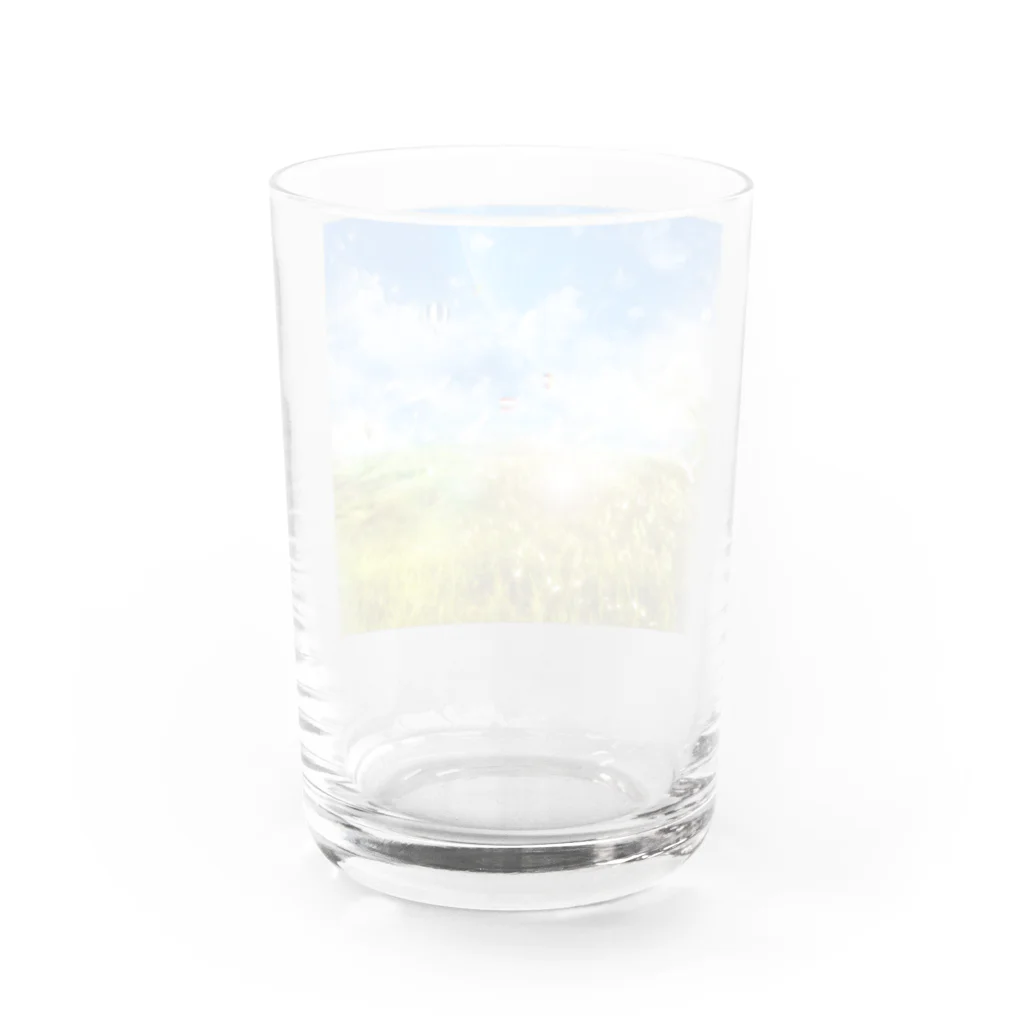 虹屋の虹屋-気球の草原 Water Glass :back