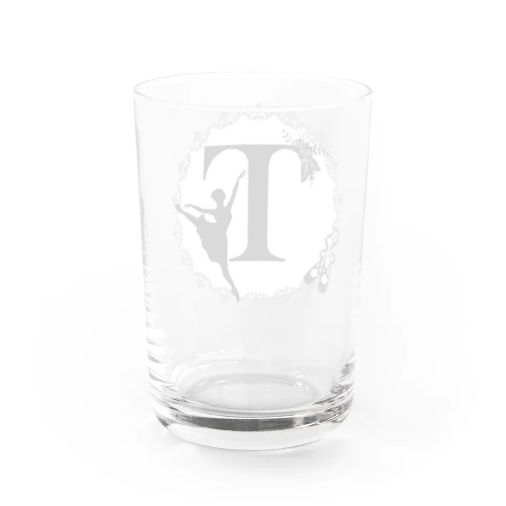 バレエシルエット ballet*pointe_pon*のバレエシルエット◆T-1/モノクロ◆ Water Glass :back