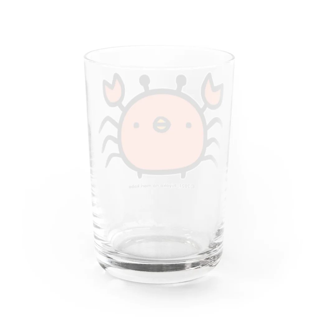 ひよこのもり工房のひよこかに Water Glass :back