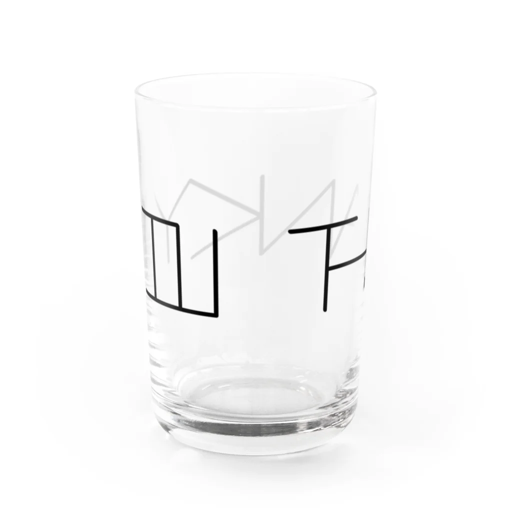 SF210のサンキュー（黒文字） Water Glass :back