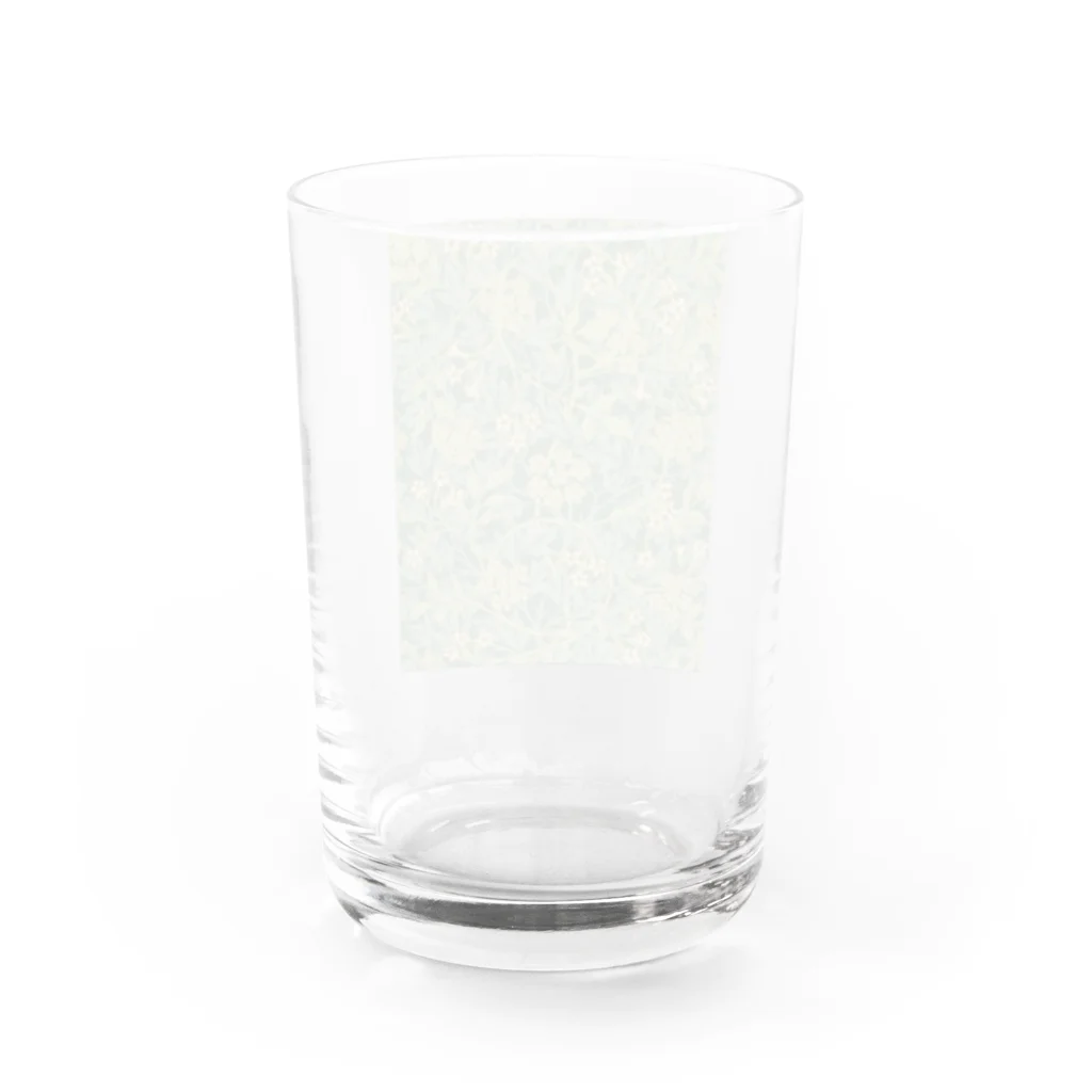 花名画アートグッズのウィリアム・モリス《ジャスミン》グリーンver. Water Glass :back