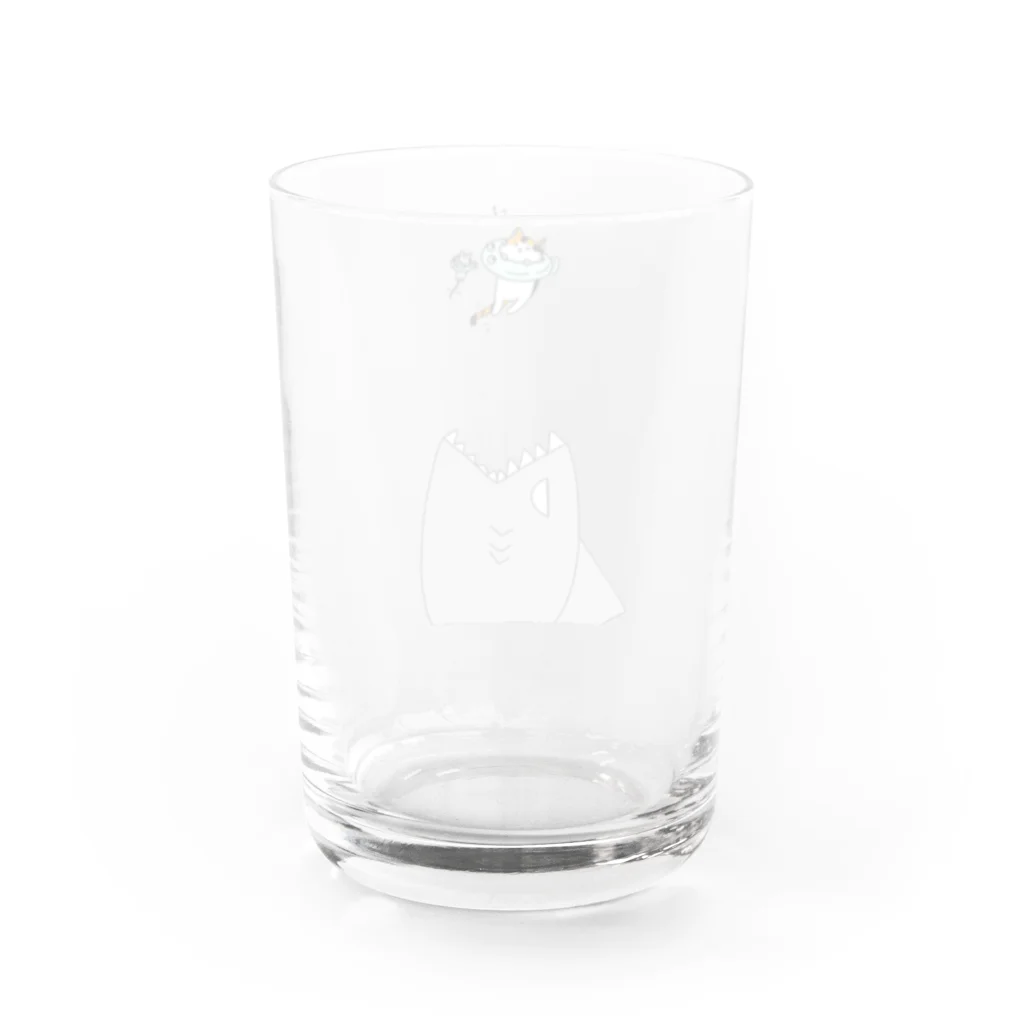 mi95__の危機感のないトラちゃんとネズミ Water Glass :back