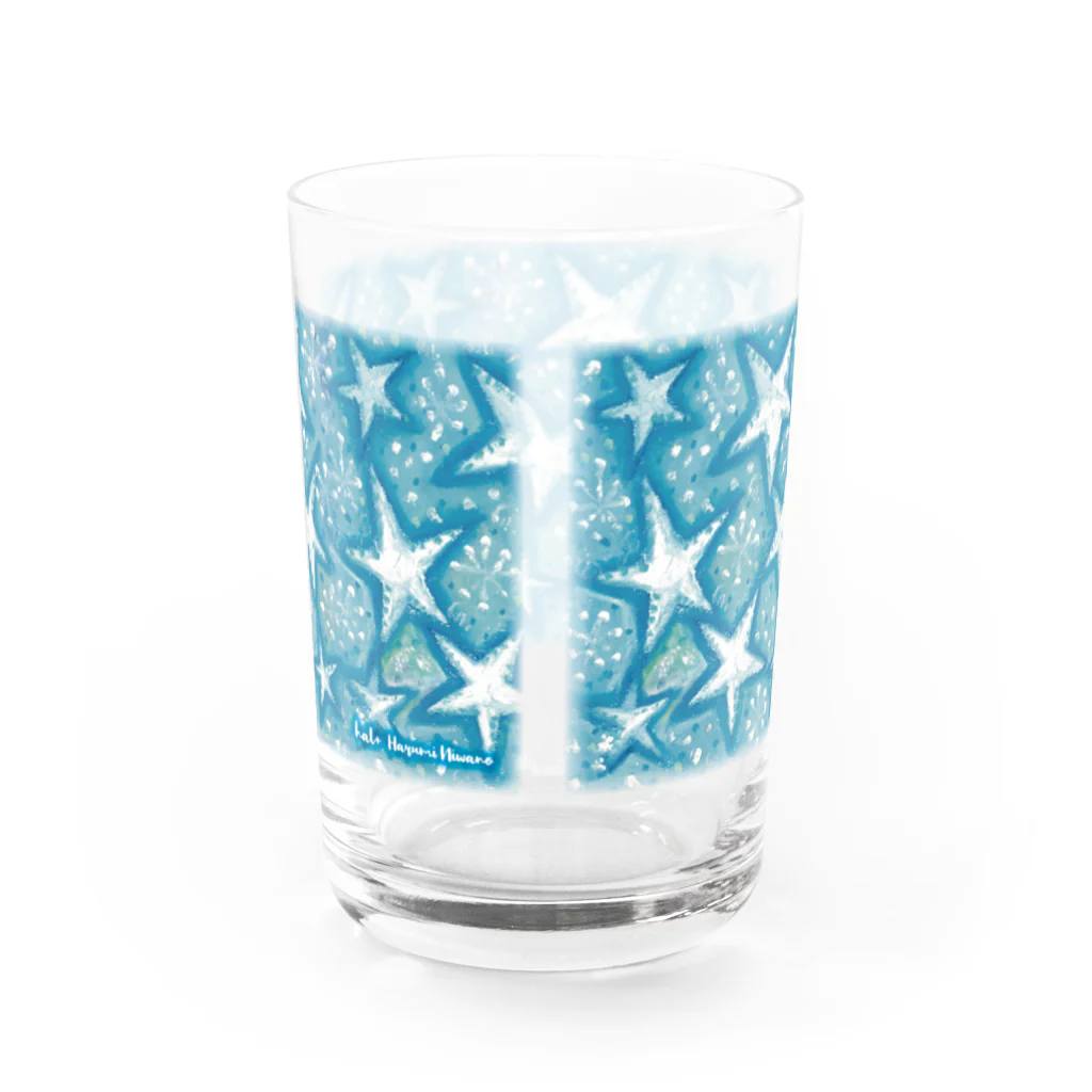 hal+ Harumi Niwanoのbaby blue star グラス反対面