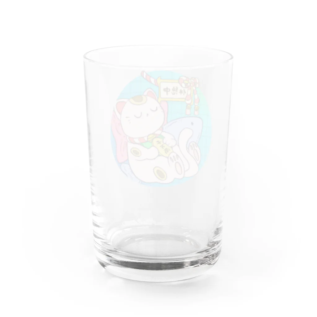 pipiyoのおやすみ招き猫 Water Glass :back