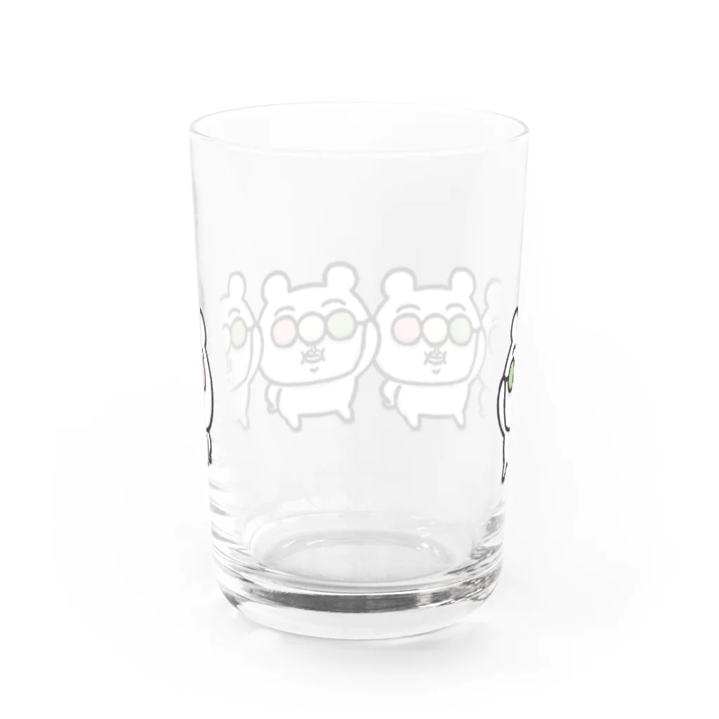 くま田屋のお団子くま Water Glass :back