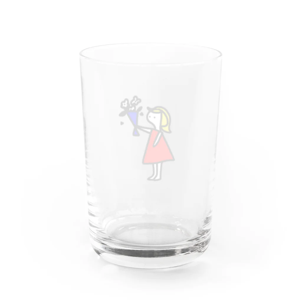 RINGOの女の子　花束 Water Glass :back