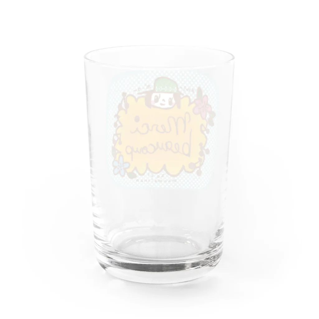 万枚ちゃんのメルシーボークー Water Glass :back