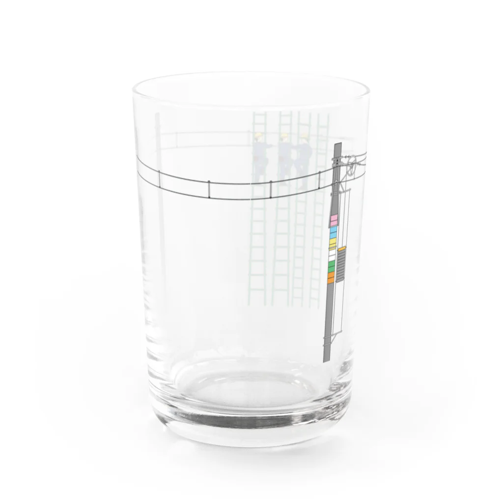 新商品PTオリジナルショップの架線工事中 Water Glass :back