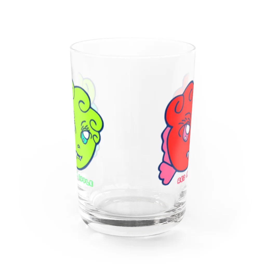 チャンドラー・シーンのどらごん（Red&Green） Water Glass :back