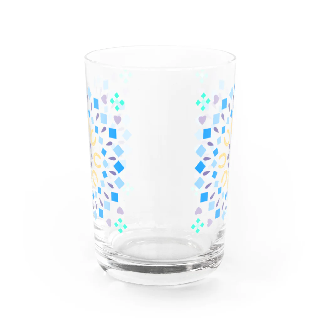 モノツクルヒト　Fuku～ふく～のモロッカン風蹄鉄模様 Water Glass :back