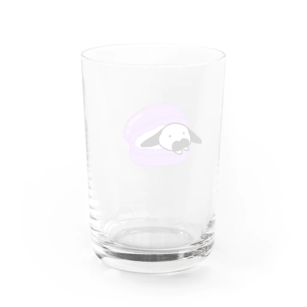 うさぎのUSA（うーさ）🐰のうさマカロンぱーぷる Water Glass :back