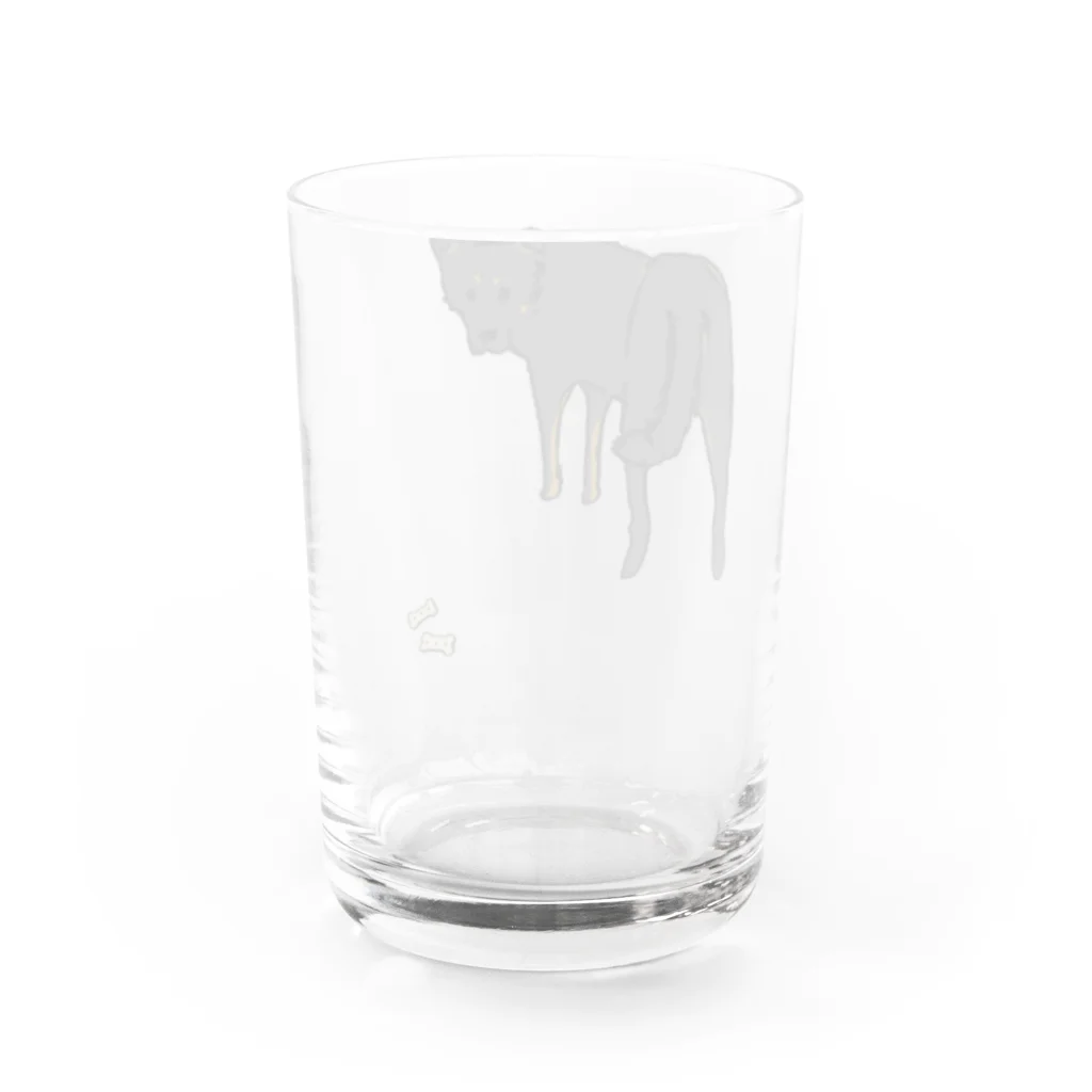 きっかわのラム犬とおやつ(色つきver) Water Glass :back