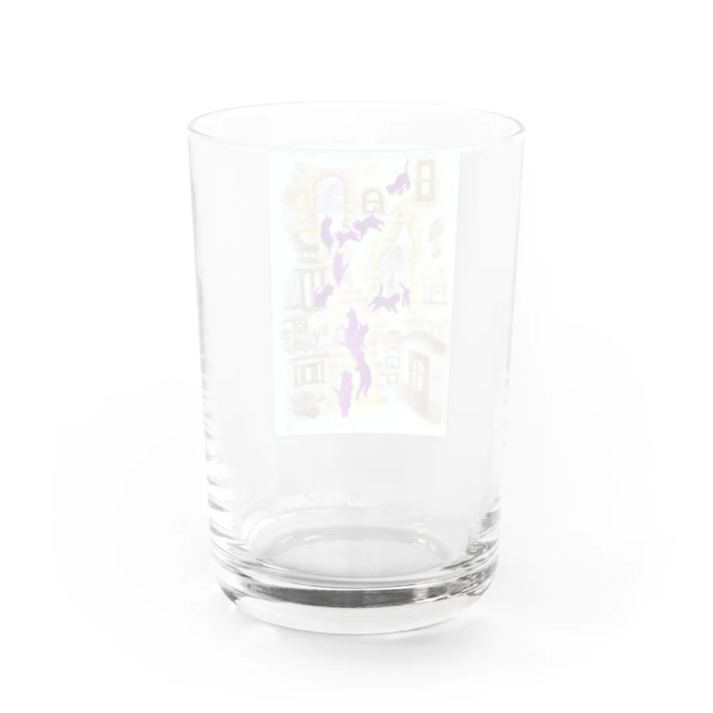 月兎耳庵 つきとじあん　矢光いるるの飛ぶ猫　黄昏の街 Water Glass :back