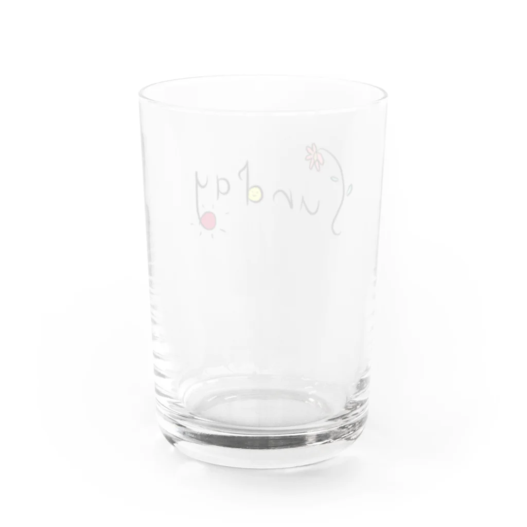 ☺︎☺︎☺︎の素敵な日曜日 Water Glass :back