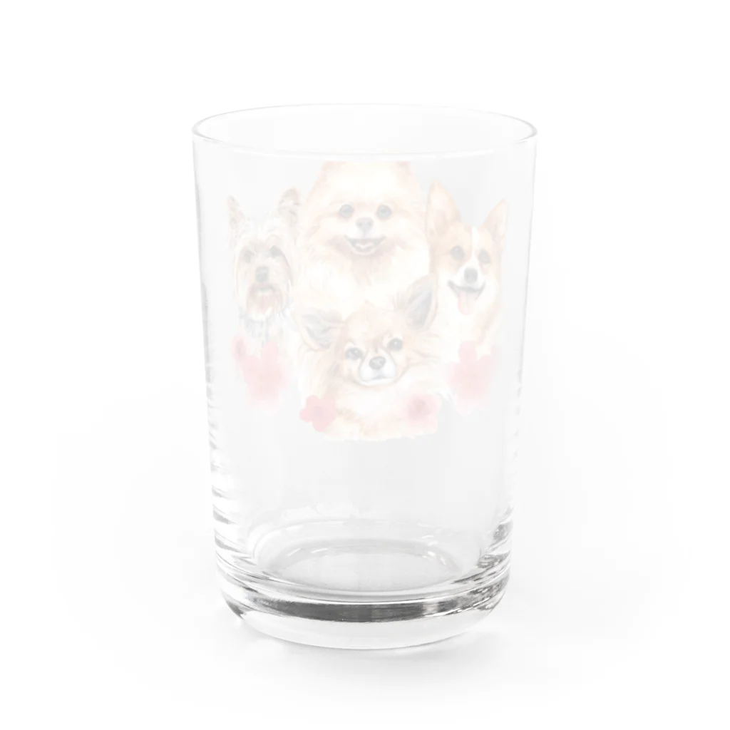 SANKAKU DESIGN STOREのお花の似合う小さい犬たち。 グラス反対面