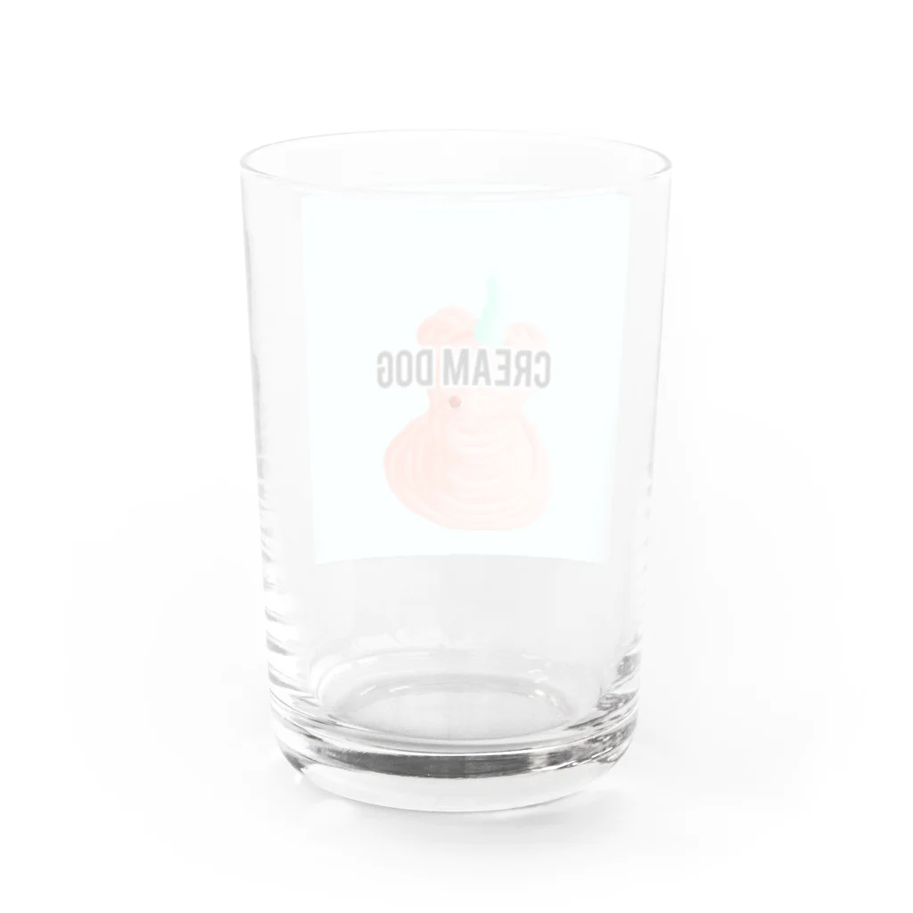 AKUBI工房のCREAM DOG Water Glass :back