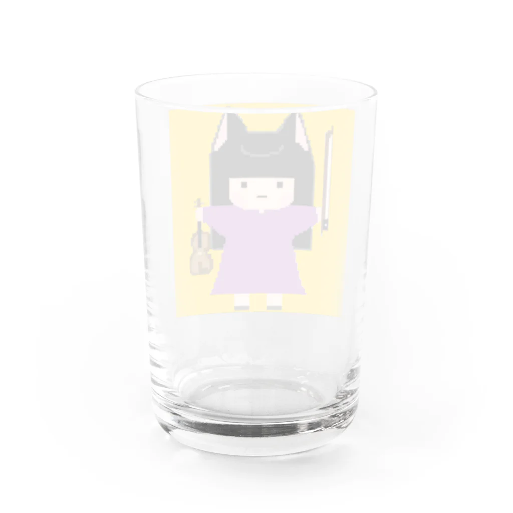 ケイコノマンガSHOPのドット絵ケイコちゃん Water Glass :back