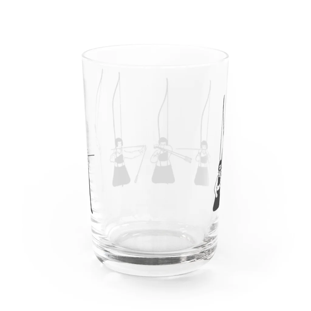 弓道のレトロな弓道学生５ Water Glass :back