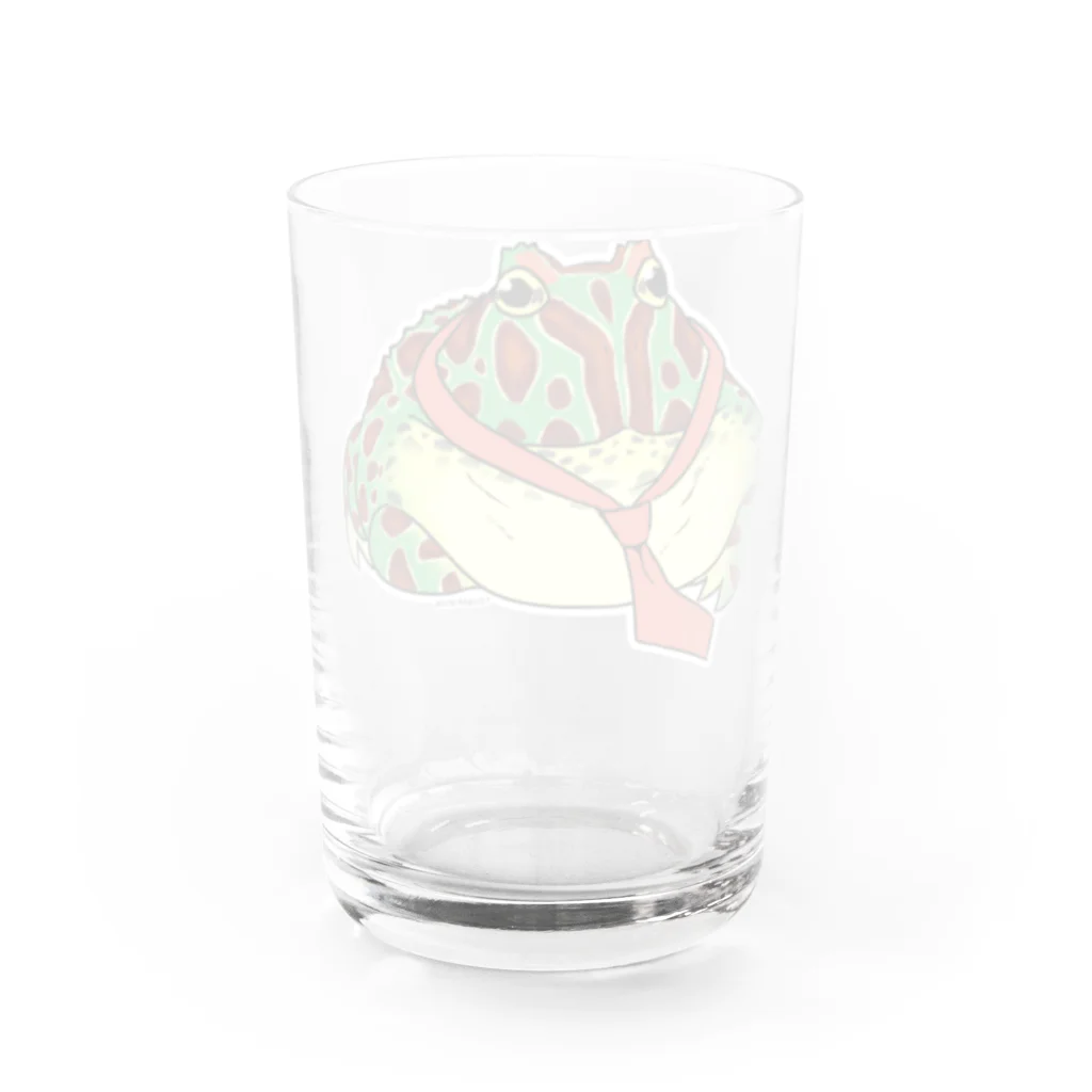 tougakanoe🐸のベルツノガエル　おもちさん Water Glass :back