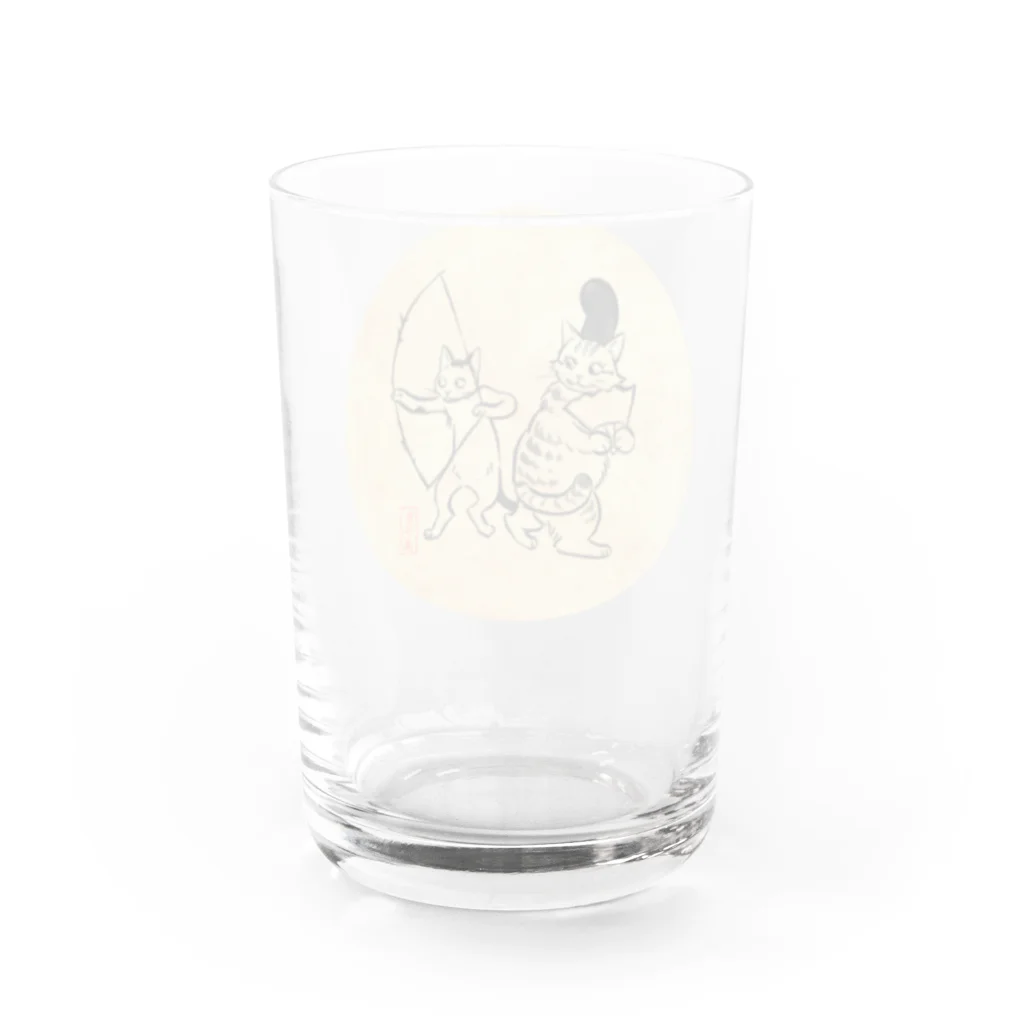 じゃんぐる堂の店の鳥獣戯画風もなか＆焼きのり Water Glass :back