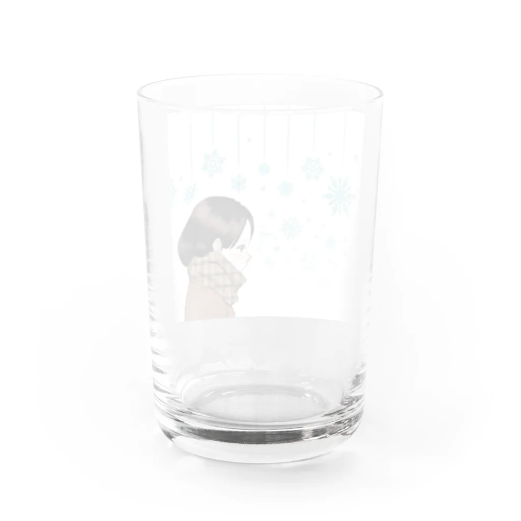 ちむなつきの四季 冬女の子 Water Glass :back