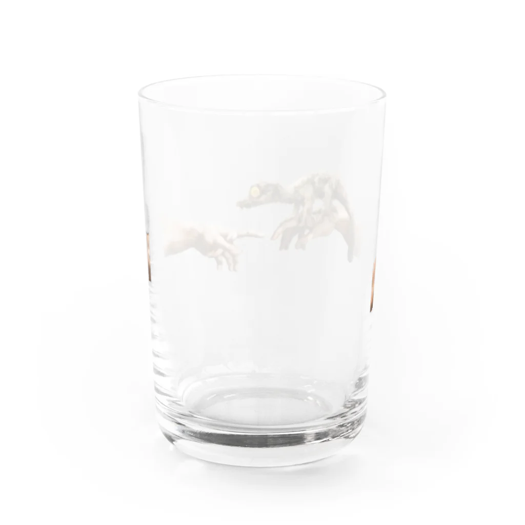 HermannStrasseのミケランジェロとフリンジヘラオヤモリ Water Glass :back