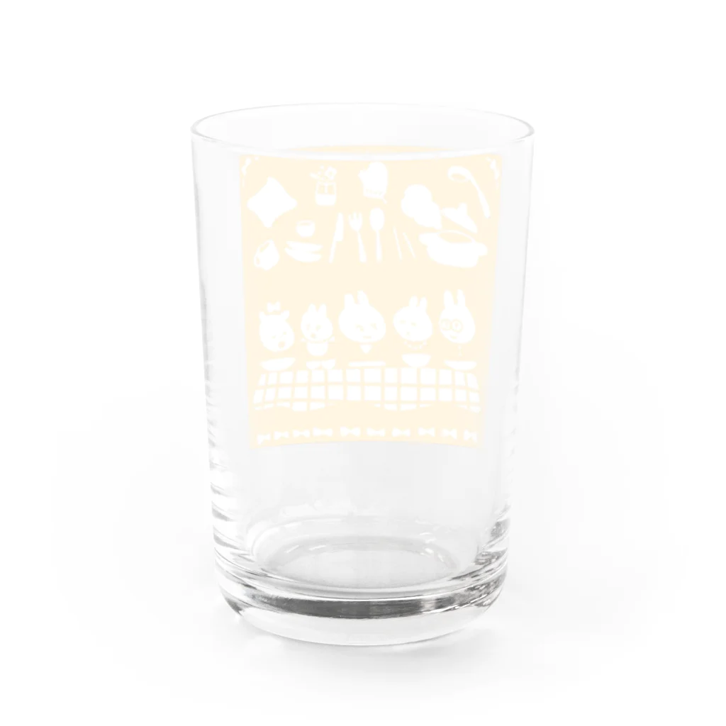 ミシン王のうさぎファミリーのだんらん Water Glass :back